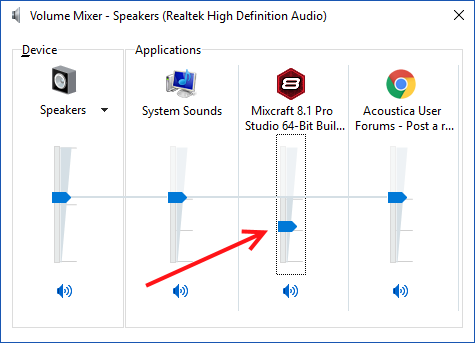 Windows Volume Mixer