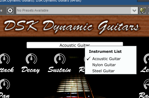 DSK Dynamic Guitar instruments.