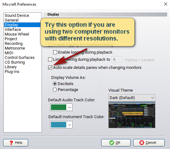 New dual monitor scaling option