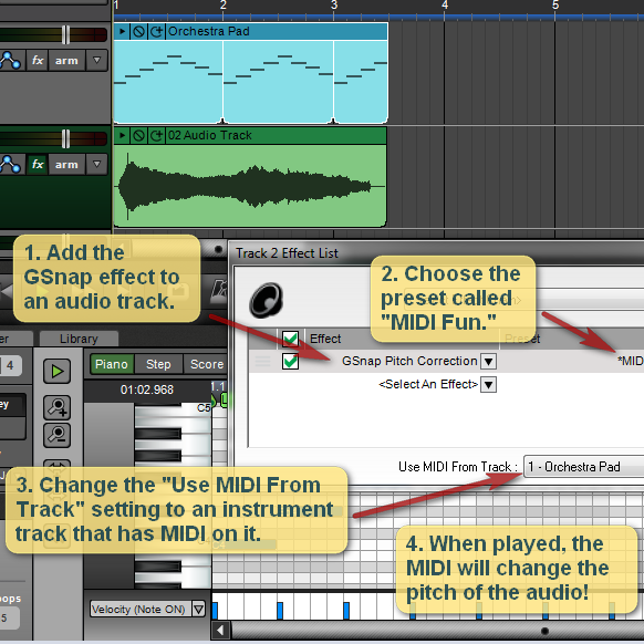 Use MIDI From Track feature.