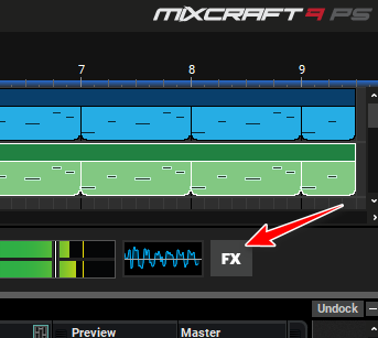 Master track effects option.