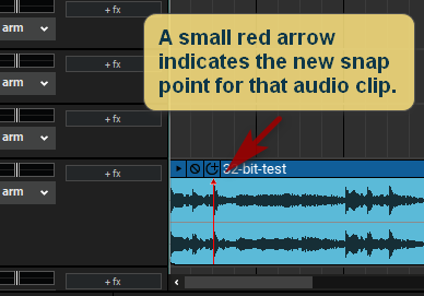 Snap point indicator.