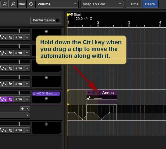 Ctrl drag a clip to move the automation, too.