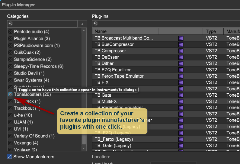 Plugin company collections.