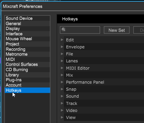 New Mixcraft 10 feature: custom hotkeys!