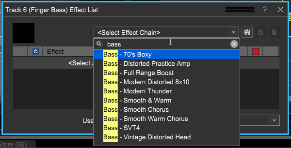 Effect chain search.