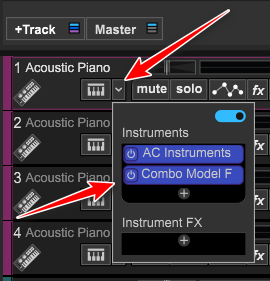 VI quick access in Mixcraft 10.5.