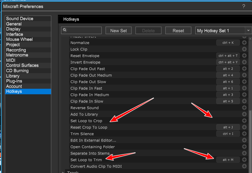 Cropping hotkeys.