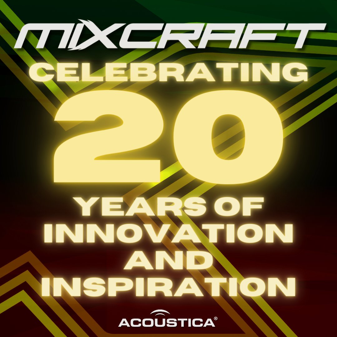 20 year anniversary of Mixcraft 1.0 release.